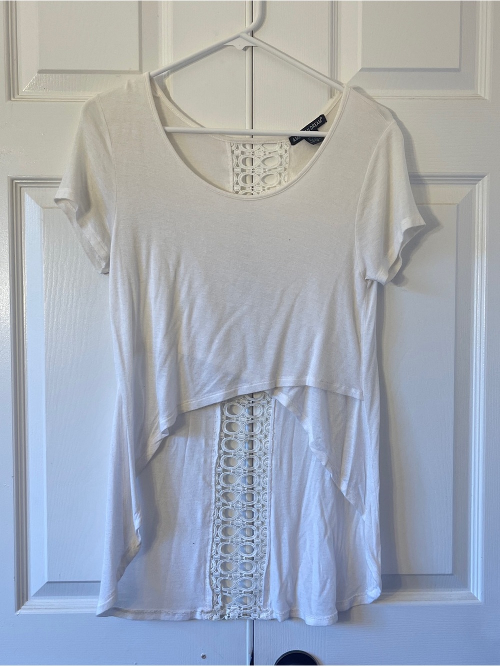 American Dream Cream Scoop Neck Tee